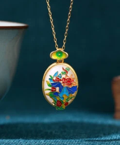 DIY Gold Ancient Gold Jade Enamel Floral Pendant Necklace KX1081 10 DIY Gold Ancient Gold Jade Enamel Floral Pendant Necklace KX1081 -Ada Fashion DIY Gold Ancient Gold Jade Enamel Floral Pendant Necklace4
