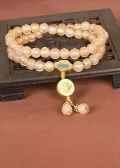 DIY Gold Coloured Glaze Buddha Beads Charm Bracelet ML0265 -Ada Fashion DIY Gold Coloured Glaze Buddha Beads Charm Bracelet Ada Fashion 161821924