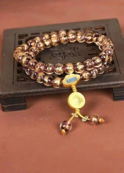 DIY Gold Coloured Glaze Buddha Beads Charm Bracelet ML0265 -Ada Fashion DIY Gold Coloured Glaze Buddha Beads Charm Bracelet Ada Fashion 161822133