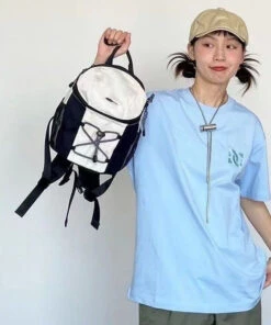 DIY Khaki Patchwork Durable Backpack Bag ML2231 -Ada Fashion DIY Khaki Patchwork Durable Backpack Bag3