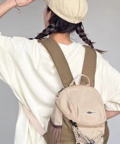 DIY Khaki Patchwork Durable Backpack Bag ML2231 -Ada Fashion DIY Khaki Patchwork Durable Backpack Bag4
