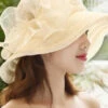 Elegant Beige Bow Patchwork Straw Woven Floppy Sun Hat LC0546 -Ada Fashion Elegant Beige Bow Patchwork Straw Woven Floppy Sun Hat1