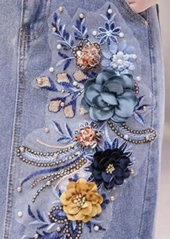 Elegant Blue Asymmetrical Patchwork Tassel Hole Denim Skirts Summer FA135 -Ada Fashion Elegant Blue Asymmetrical Patchwork Tassel Hole Denim Skirts Summer4