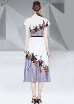 Elegant Blue Butterfly Print Patchwork Tops And Skirts Cotton Two Pieces Set Summer LY7451 -Ada Fashion Elegant Blue Butterfly Print Patchwork Tops And Skirts Cotton Two Pieces Set Summer5