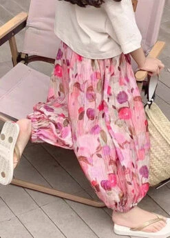 Elegant Pink Print Elastic Waist Kids Lantern Pants Summer LY5437 -Ada Fashion Elegant Pink Print Elastic Waist Kids Lantern Pants Summer4 dde5d2ae 4a83 421a 9875 5b2df5bdb1aa