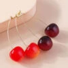 Elegant Red And Mulberry Sterling Silver Overgild Cherry Drop Earrings Two Piece Set DF1014 2 Elegant Red And Mulberry Sterling Silver Overgild Cherry Drop Earrings Two Piece Set DF1014 -Ada Fashion Elegant Red And Mulberry Sterling Silver Overgild Cherry Drop Earrings Two Piece Set1