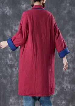 Chinese Button Cotton Filled Puffers Jackets -Ada Fashion Elegant Red Chinese Button Thick Fine Cotton Filled Puffers Jackets Winter Ada Fashion 176556154