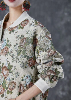 Fashion Beige Oversized Print Cotton Jackets Fall ML1838 -Ada Fashion Fashion Beige Oversized Print Cotton Jackets Fall5