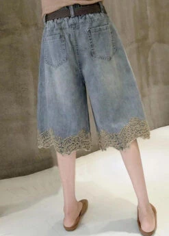 Fashion Blue High Waist Lace Patchwork Denim Shorts Summer TY1079 10 Fashion Blue High Waist Lace Patchwork Denim Shorts Summer TY1079 -Ada Fashion Fashion Blue High Waist Lace Patchwork Denim Shorts Summer4