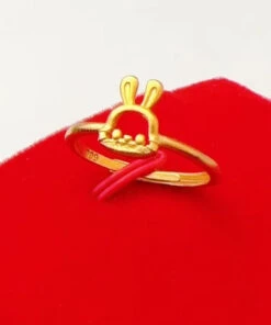 Fashion Gold Sterling Silver Overgild Little Rabbit Rings GH1043 -Ada Fashion Fashion Gold Sterling Silver Overgild Little Rabbit Rings5