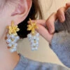 Fashion White Overgild Pearl Tassel Drop Earrings LY8954 -Ada Fashion Fashion White Overgild Pearl Tassel Drop Earrings Ada Fashion 153029045