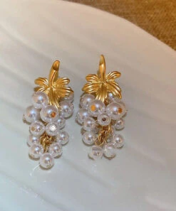 Fashion White Overgild Pearl Tassel Drop Earrings LY8954 -Ada Fashion Fashion White Overgild Pearl Tassel Drop Earrings Ada Fashion 153029253