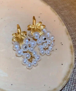 Fashion White Overgild Pearl Tassel Drop Earrings LY8954 -Ada Fashion Fashion White Overgild Pearl Tassel Drop Earrings Ada Fashion 153029386