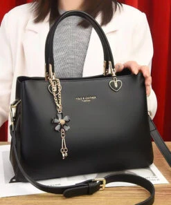 Fashionable And Versatile Apricot Leather Large Capacity Handbag ZX1015 -Ada Fashion Fashionable And Versatile Apricot Leather Large Capacity Handbag4