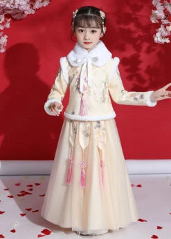 Fine Champagne Peter Pan Collar Warm Fleece Tassel Kids Coats And Tulle Skirts Two Pieces Set Long Sleeve ML0171 -Ada Fashion Fine Champagne Peter Pan Collar Warm Fleece Tassel Kids Coats And Tulle Skirts Two Pieces Set Long Sleeve4 c32cf5d8 b0fc 43a6 8276 ff016a296c24