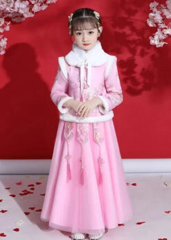 Fine Champagne Peter Pan Collar Warm Fleece Tassel Kids Coats And Tulle Skirts Two Pieces Set Long Sleeve ML0171 -Ada Fashion Fine Champagne Peter Pan Collar Warm Fleece Tassel Kids Coats And Tulle Skirts Two Pieces Set Long Sleeve5 f9115b31 2d09 4195 89a5 f60be5dfffe7