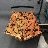 Fine Orange Print Patchwork Denim Wide Leg Shorts Summer ML0708 -Ada Fashion Fine Orange Print Patchwork Denim Wide Leg Shorts Summer Ada Fashion 163902152
