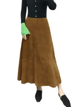 Fine Purple High Waist Patchwork Sheepskin Skirts Spring HA1039 -Ada Fashion Fine Purple High Waist Patchwork Sheepskin Skirts Spring Ada Fashion 182922858