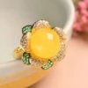 Sterling Silver Beeswax Zircon Rings -Ada Fashion Fine Yellow Sterling Silver Beeswax Zircon Rings Ada Fashion 177896689