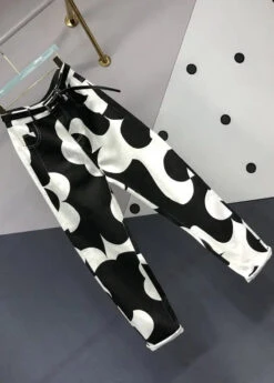 French Asymmetrical Print Pockets Patchwork Denim Pants Fall ML0784 -Ada Fashion French Asymmetrical Print Pockets Patchwork Denim Pants Fall Ada Fashion 163914283