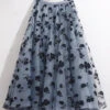 French Blue Floral Elastic Waist Tulle Skirts Summer AS1066 -Ada Fashion French Blue Floral Elastic Waist Tulle Skirts Summer1 eda7c33b 2787 4ae9 b185 55dac591a6ec