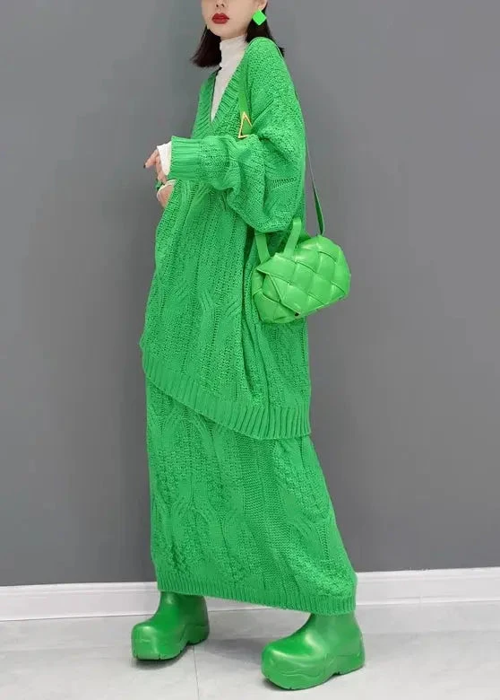 Knit Sweaters And Skirts Two Piece Set Outfits Fall 5 Knit Sweaters And Skirts Two Piece Set Outfits Fall - Image 3