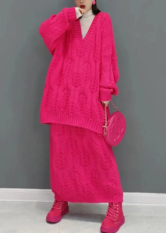 Knit Sweaters And Skirts Two Piece Set Outfits Fall 6 Knit Sweaters And Skirts Two Piece Set Outfits Fall - Image 4