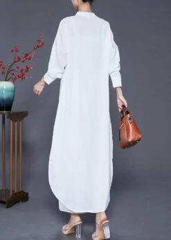 French White Print Side Open Chiffon Long Shirts Dress Fall LY8055 -Ada Fashion French White Print Side Open Chiffon Long Shirts Dress Fall Ada Fashion 144249948 d7c5d10b d2c8 4cfe a381 dfc58f892717