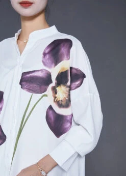 French White Print Side Open Chiffon Long Shirts Dress Fall LY8055 -Ada Fashion French White Print Side Open Chiffon Long Shirts Dress Fall Ada Fashion 144250053 6d2f6015 780e 435e bb20 998e8d388131