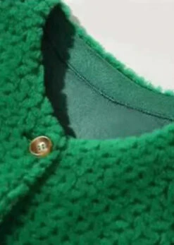 Green Pockets Patchwork Wool Coats O Neck Button Winter ML1159 10 Green Pockets Patchwork Wool Coats O Neck Button Winter ML1159 -Ada Fashion Green Pockets Patchwork Wool Coats O Neck Button Winter Ada Fashion 165073333