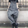 Grey Slash Neck Cozy Solid Jumpsuits TY1056