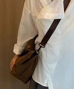 Handmade Brown Large Capacity Faux Leather Satchel Handbag ML2178 -Ada Fashion Handmade Brown Large Capacity Faux Leather Satchel Handbag5