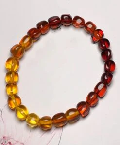 Handmade Gradient Color Amber Honey Wax Bracelet ML0662 -Ada Fashion Handmade Gradient Color Amber Honey Wax Bracelet Ada Fashion 162810995