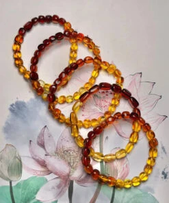 Handmade Gradient Color Amber Honey Wax Bracelet ML0662 -Ada Fashion Handmade Gradient Color Amber Honey Wax Bracelet Ada Fashion 162811076