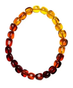 Handmade Gradient Color Amber Honey Wax Bracelet ML0662 -Ada Fashion Handmade Gradient Color Amber Honey Wax Bracelet Ada Fashion 162811134