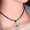Handmade Green Crystal Jade Floral Pendant Necklace ML0290 -Ada Fashion Handmade Green Crystal Jade Floral Pendant Necklace Ada Fashion 161808161