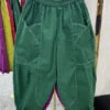 Handmade Green Pockets Patchwork Cotton Harem Pants Summer LY0606 -Ada Fashion Handmade Green Pockets Patchwork Cotton Harem Pants Summer1