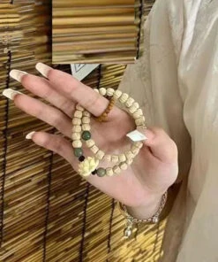 Handmade Light Yellow Lotus Buddha Beads Charm Bracelet ML0304 -Ada Fashion Handmade Light Yellow Lotus Buddha Beads Charm Bracelet Ada Fashion 161801550