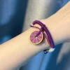 Handmade Purple Hand Woven Tassel Charm Bracelet KX1028