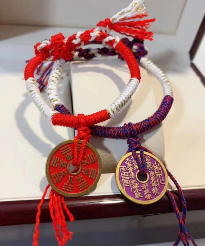 Handmade Purple Hand Woven Tassel Charm Bracelet KX1028 4 Handmade Purple Hand Woven Tassel Charm Bracelet KX1028 - Image 2