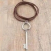 Handmade Silk Stainless Steel Key Pendant Necklace ML0683 -Ada Fashion Handmade Silk Stainless Steel Key Pendant Necklace Ada Fashion 162799868