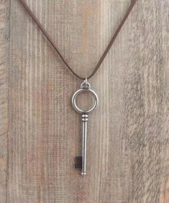 Handmade Silk Stainless Steel Key Pendant Necklace ML0683 -Ada Fashion Handmade Silk Stainless Steel Key Pendant Necklace Ada Fashion 162799988