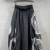 Italian Black Wrinkled Print Patchwork Cotton Skirts Fall ML0736 -Ada Fashion Italian Black Wrinkled Print Patchwork Cotton Skirts Fall Ada Fashion 163888224