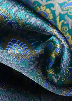 Button Silk Velour Waistcoat Sleeveless -Ada Fashion Jacquard Green O Neck Button Patchwork Silk Velour Waistcoat Sleeveless Ada Fashion 177565130