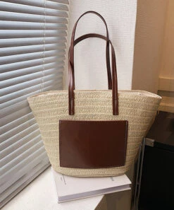 Korean Versatile Large Capacity Straw Woven Satchel Bag Handbag HJ1048 -Ada Fashion Korean Versatile Large Capacity Straw Woven Satchel Bag Handbag2
