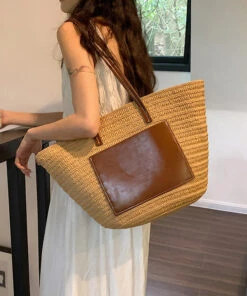 Korean Versatile Large Capacity Straw Woven Satchel Bag Handbag HJ1048 -Ada Fashion Korean Versatile Large Capacity Straw Woven Satchel Bag Handbag5