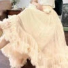 Loose Apricot Ruffled Elastic Waist Tulle Skirts Summer AH449 -Ada Fashion Loose Apricot Ruffled Elastic Waist Tulle Skirts Summer1 afae1c9b f86f 40c3 bef3 4f471e9aa6a8