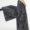 Loose Black Striped Patchwork Silk Cotton Wide Leg Jumpsuits Sleeveless LY9342