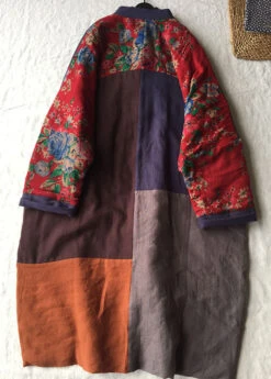 Loose Colorblock Chinese Button Pockets Patchwork Cotton Thin Coat Fall ML0080 -Ada Fashion Loose Colorblock Chinese Button Pockets Patchwork Cotton Thin Coat Fall3 4ed5c937 12bf 4f73 8cb4 322408ceb0f7