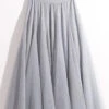 Loose Grey Solid Elastic Waist Tulle Skirts Summer AS1008 -Ada Fashion Loose Grey Solid Elastic Waist Tulle Skirts Summer1 bd6363b5 36d8 48b3 a2b7 2d740352f242